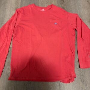 Men's Red Long Sleeve Shirt Southern Tide
